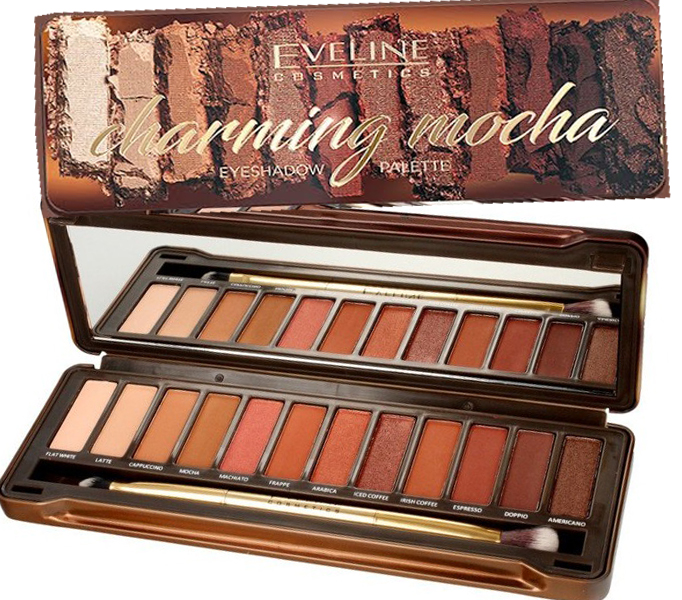 پالت سایه چشم 12 رنگ اولاین سری Charming Mocha