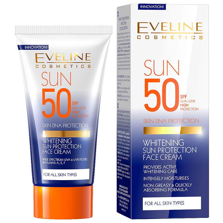 کرم سفیدکننده و ضد آفتاب Eveline SPF 50
