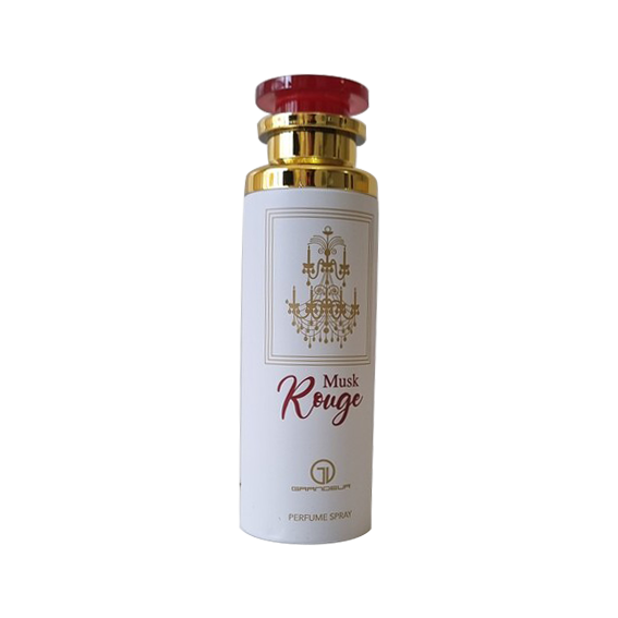 اسپری بدن زنانه و مردانه گراندیور مدل MUSK Rouge (باکارات رژ زرد)